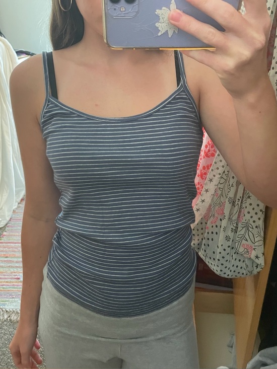 Brandy Melville Tops - blue striped brandy melville tank top